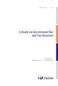 A Study on Government Size and Tax Structure
